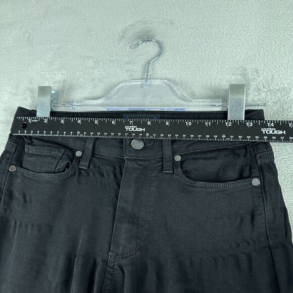 Paige Hoxton Ultra Skinny Jeans Womens Size 25 Mid Rise Dark Wash Black - Picture 7 of 12